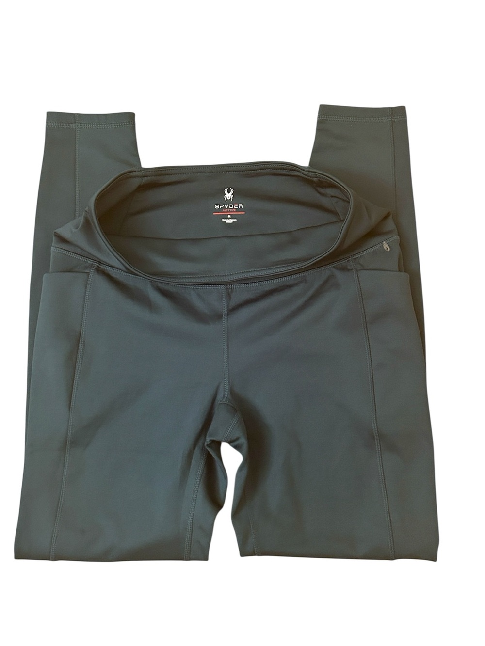 SPYDER Active Green Workout Leggings Women’s Size Medium